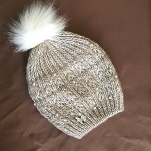 Betsey Johnson Pompom Knit Hat